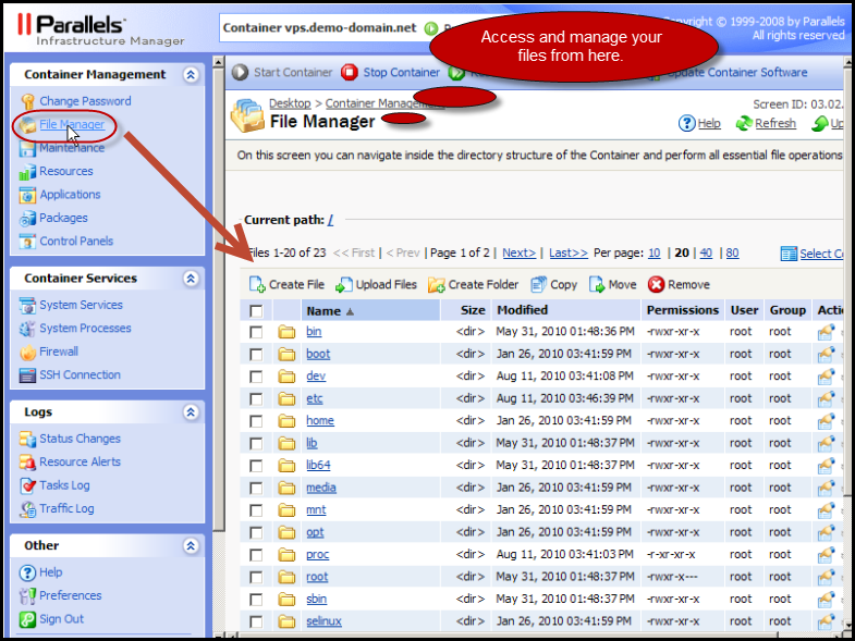 filemanagerVPS