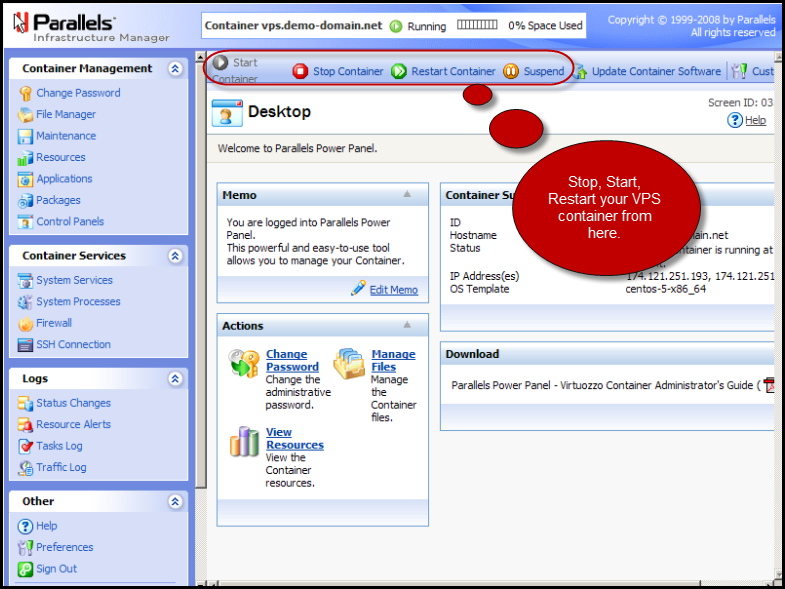stopVPS
