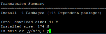 select y to install