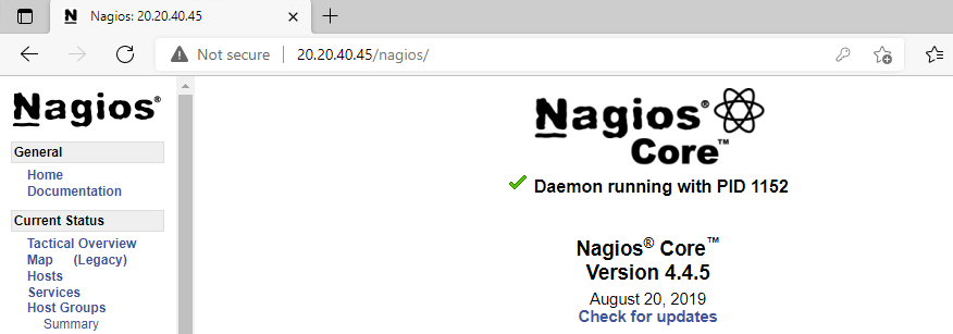 access Nagios Core