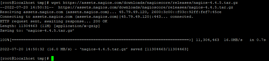command to download the Nagios