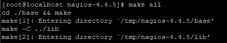 command to compile Nagios Core.