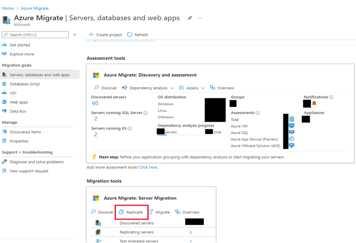 replicate your VMs, using Azure Migrate, from your VMware environment to Azure