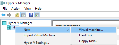 Image showing steps for creating a new Virtual Machine