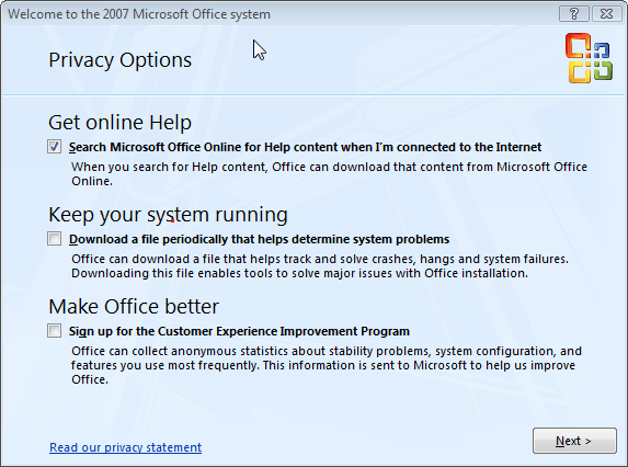Install Options Install Options