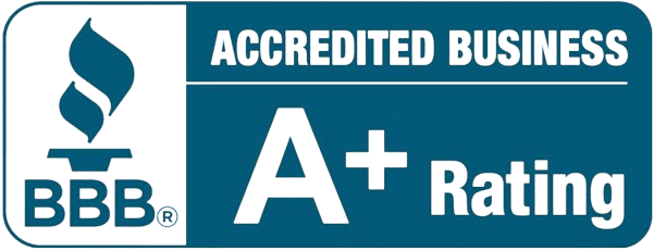BBB accredited business, A+ rating